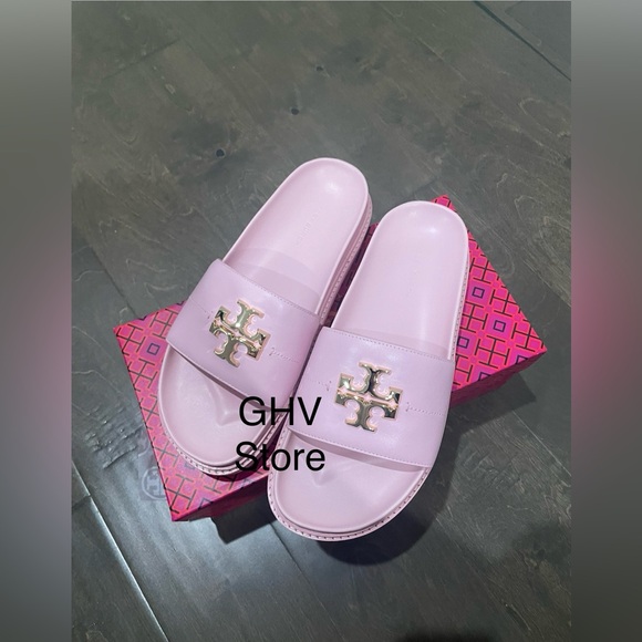 Tory Burch Everly Anatomic Lug Paris Nappa Slide - Picture 1 of 5